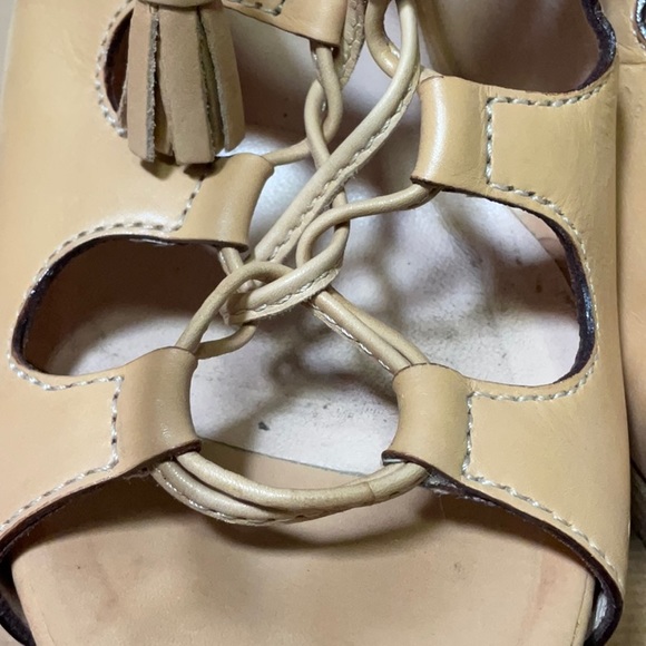 Christian Louboutin Miss Fortune 120 beige leather lace-up wooden high heels, 40 - Picture 16 of 16